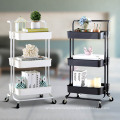 Two Layer Kitchen Rolling Cart Salon Detachable Beauty Shower Trolley Salon Furniture Commercial Furniture Plastic Apartment